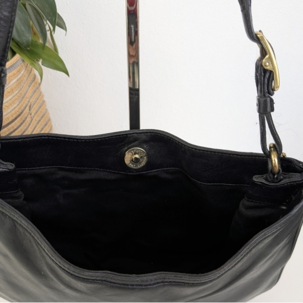 ๐ Coach Ashton Girlie Black Leather Shoulder Bag Vintage Vtg Nappa Hobo - Picture 7 of 10